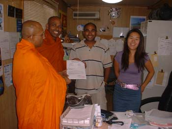 Mr Shane is hand over the letter of donation a car to Tanzania temple..jpg